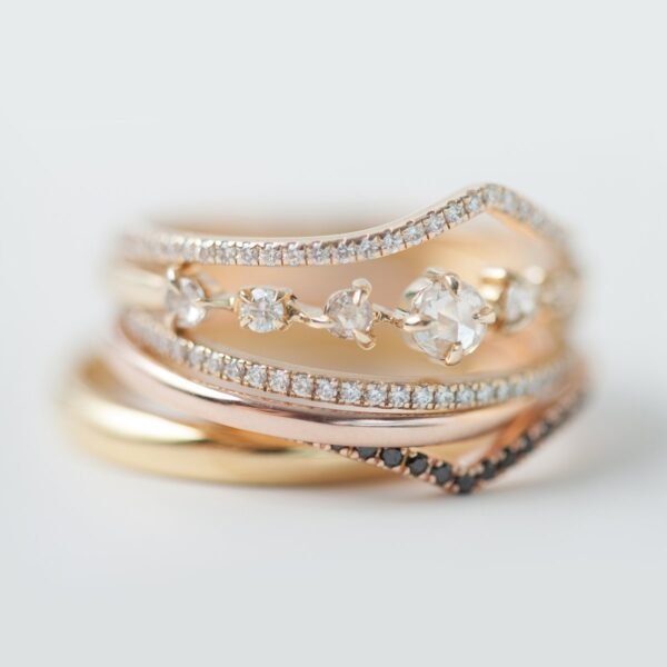 Fairy Light Eternity Diamond Curved Band - Image 9