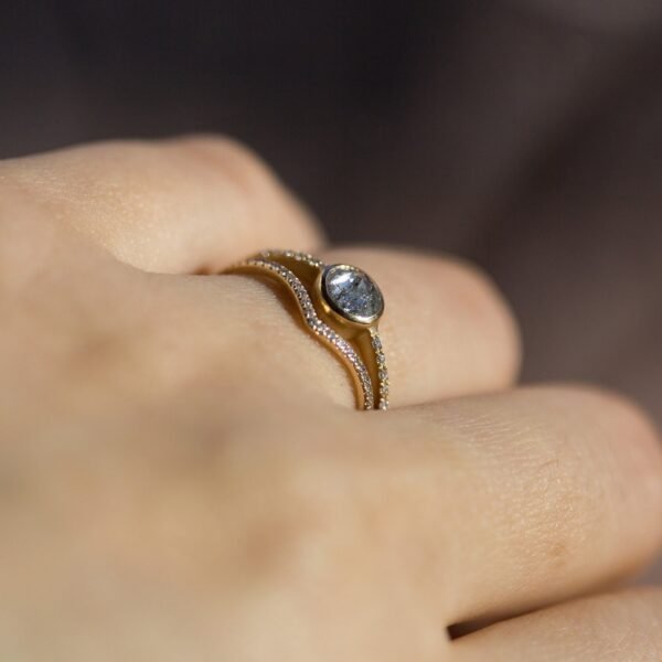 Fairy Light Eternity Diamond Curved Band - Image 3