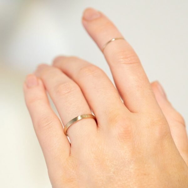 Catbird Classic Wedding Bands, Flat Band, 2mm - Image 3