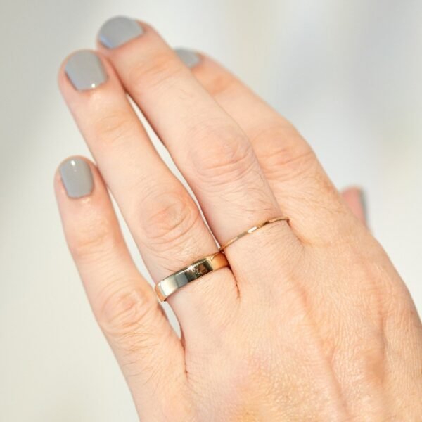 Catbird Classic Wedding Bands, Flat Band, 4mm - Image 3