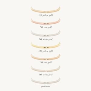 Catbird Classic Wedding Bands, Half Round Band, 1mm