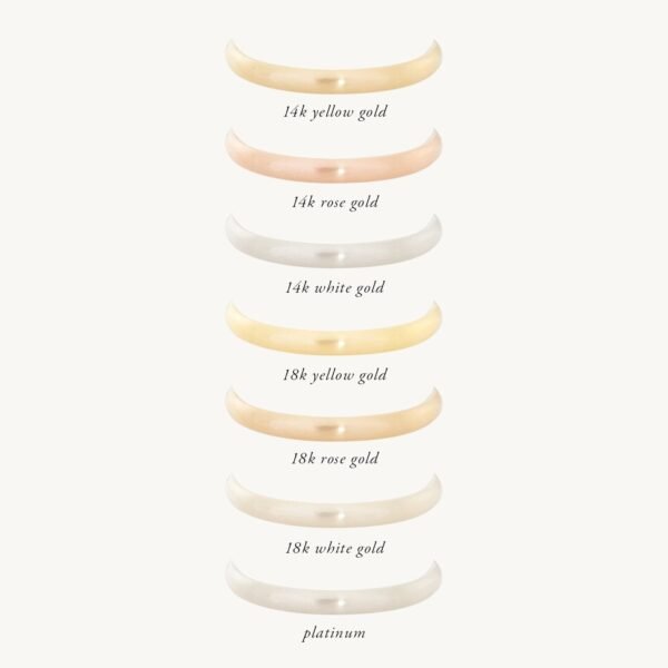 Catbird Classic Wedding Bands, Half Round Band, 2mm