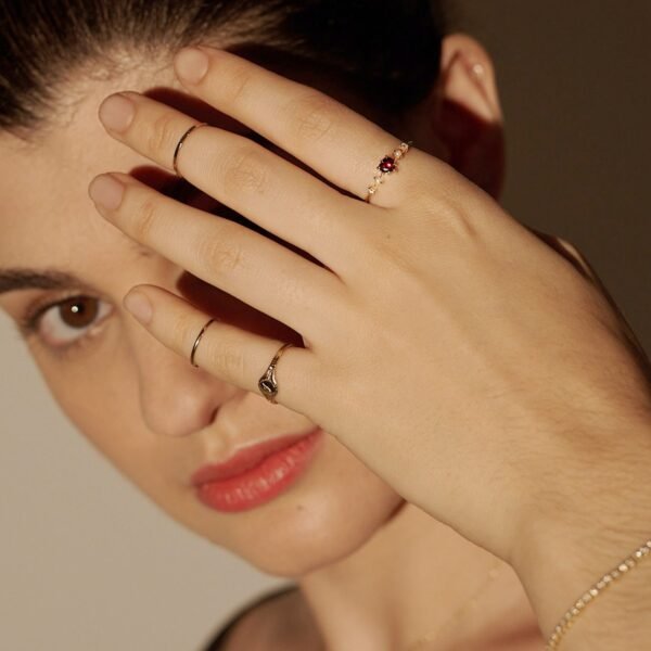 Great Heart Garnet Ring - Image 7