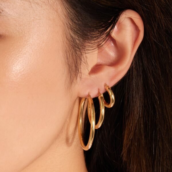Grand Tubetti Gold Hoops (pair) - Image 10