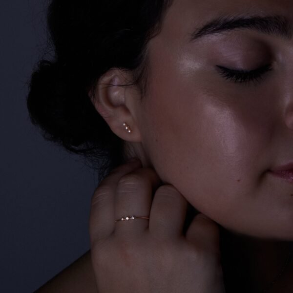 Diamond Snippet Gold Ring - Image 3