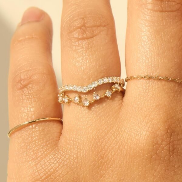 Fairy Light Supreme Eternity Diamond Curved Band - Image 6