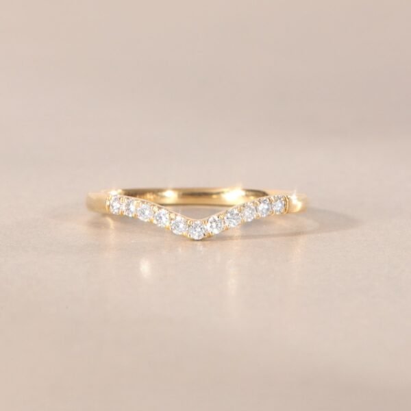 Fairy Light Supreme Demi-Pavé Diamond Curved Band - Image 6