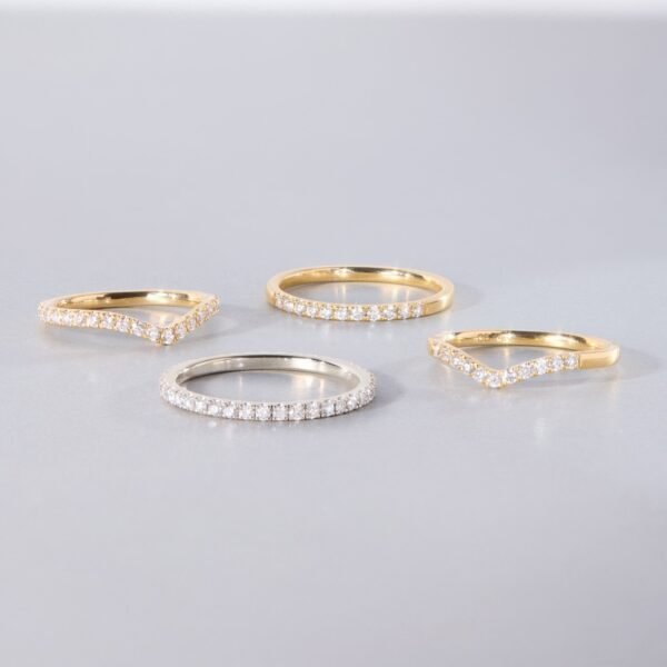 Fairy Light Supreme Demi-Pavé Diamond Curved Band - Image 8