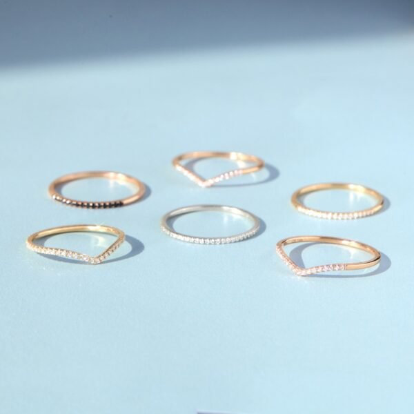 Fairy Light Eternity Diamond Curved Band - Image 10