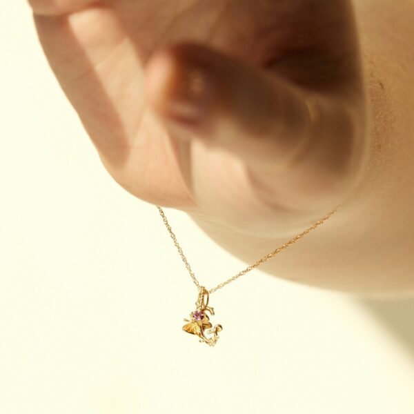 Flower Garland Alphabet Charm, Gold - Image 7
