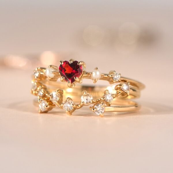 Great Heart Garnet Ring - Image 9