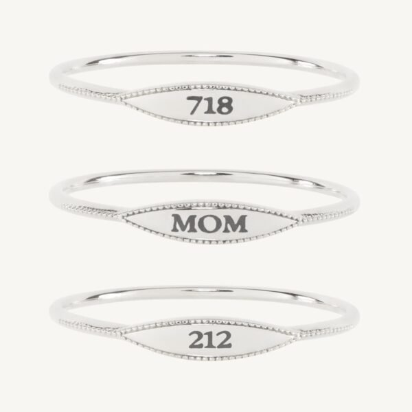City Moon Silver Signet Ring
