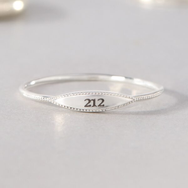 City Moon Silver Signet Ring - Image 3