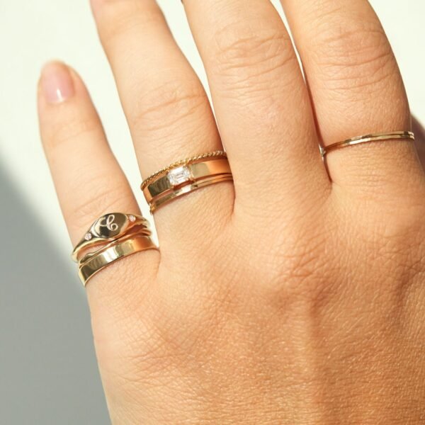 Dollhouse Diamond Signet Ring - Image 5
