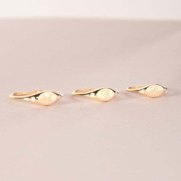 Dollhouse Diamond Signet Ring - Image 10