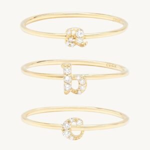 Diamond Tiniest Alphabet Ring