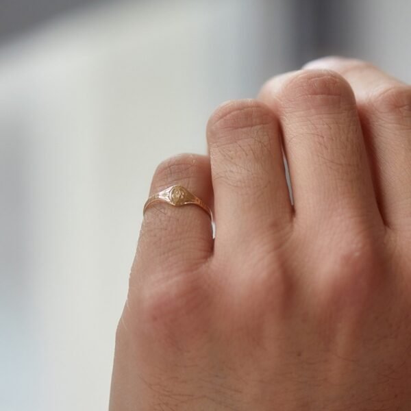 Baby Cygnet Gold Ring - Image 2