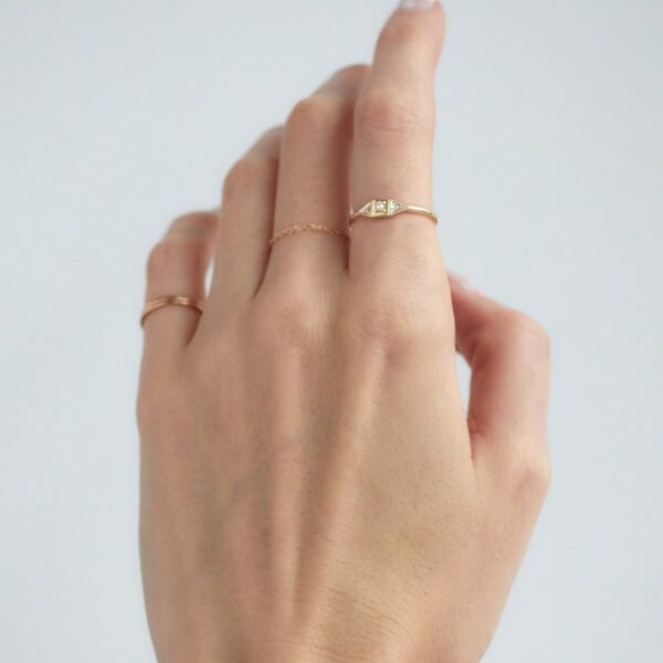 Baby Deco Ring, Pearl - Image 2